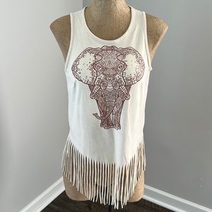 Self-esteem fringe top